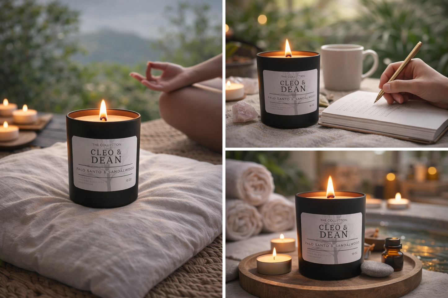 Palo Santo + Sandalwood - Luxury Candles