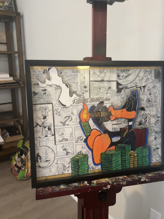 Daffy Multi Media Art piece - Commissioned